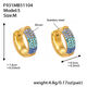 Boucles d'oreilles en zircon bleu F931-5 - Taille moyenne Image14