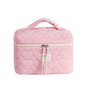 1 Piece Sweet Heart Plaid Soft Women's Makeup Bags h5 Picture4