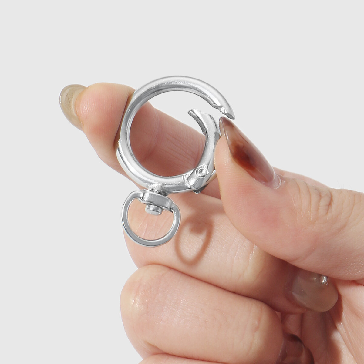 1 Set Simple Silver Color Circle Alloy Women's Bag Charms h5 Picture5