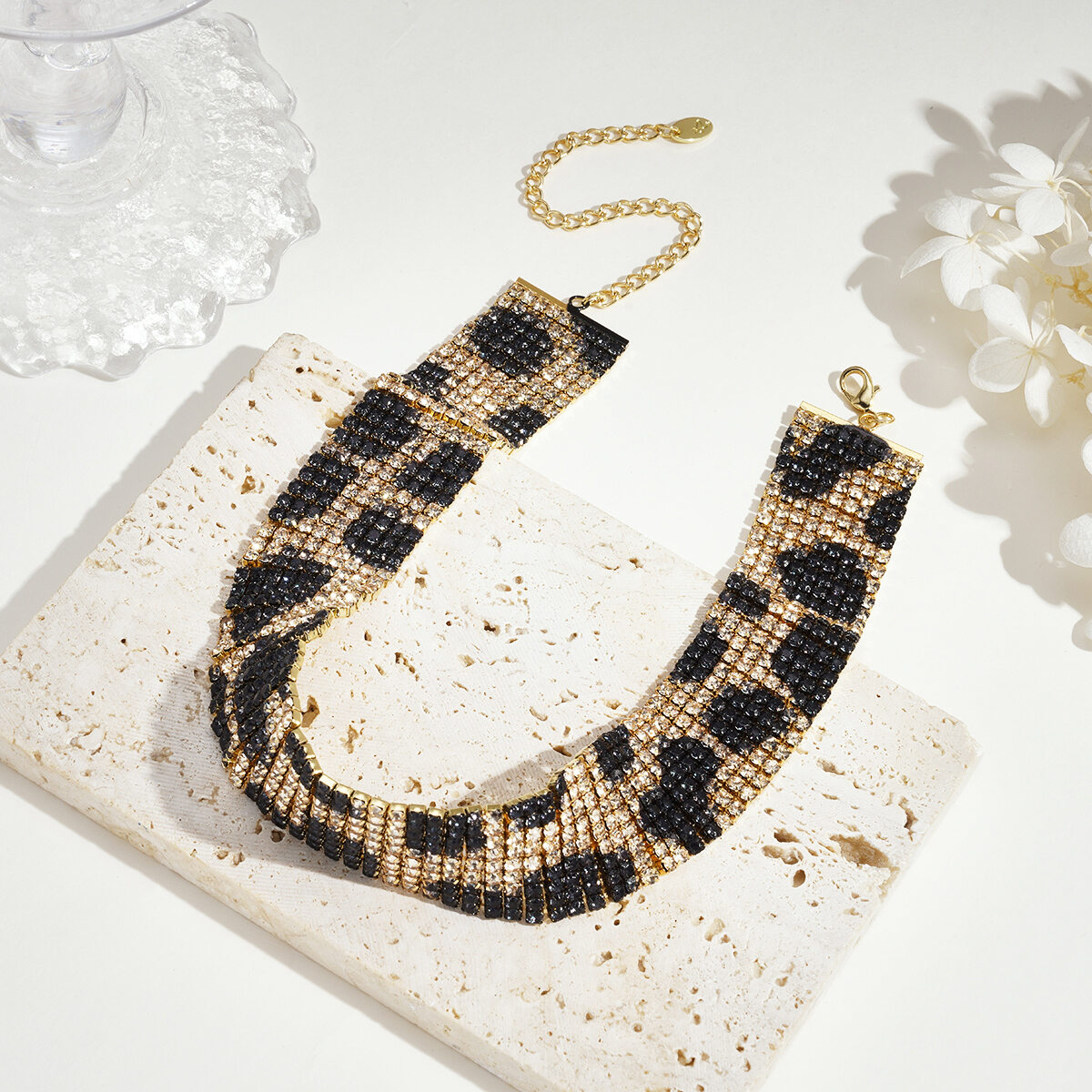 Lussuosi set di gioielli da donna con nappe e stampa leopardata h5Immagine4