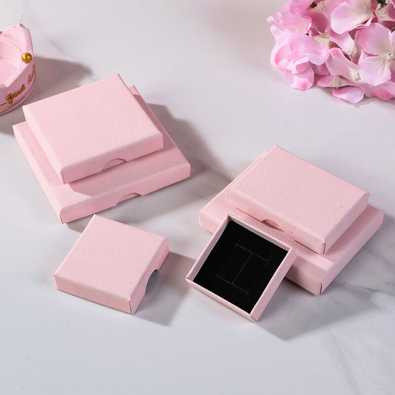 1 Piece Solid Color Paper Jewelry Box Picture4
