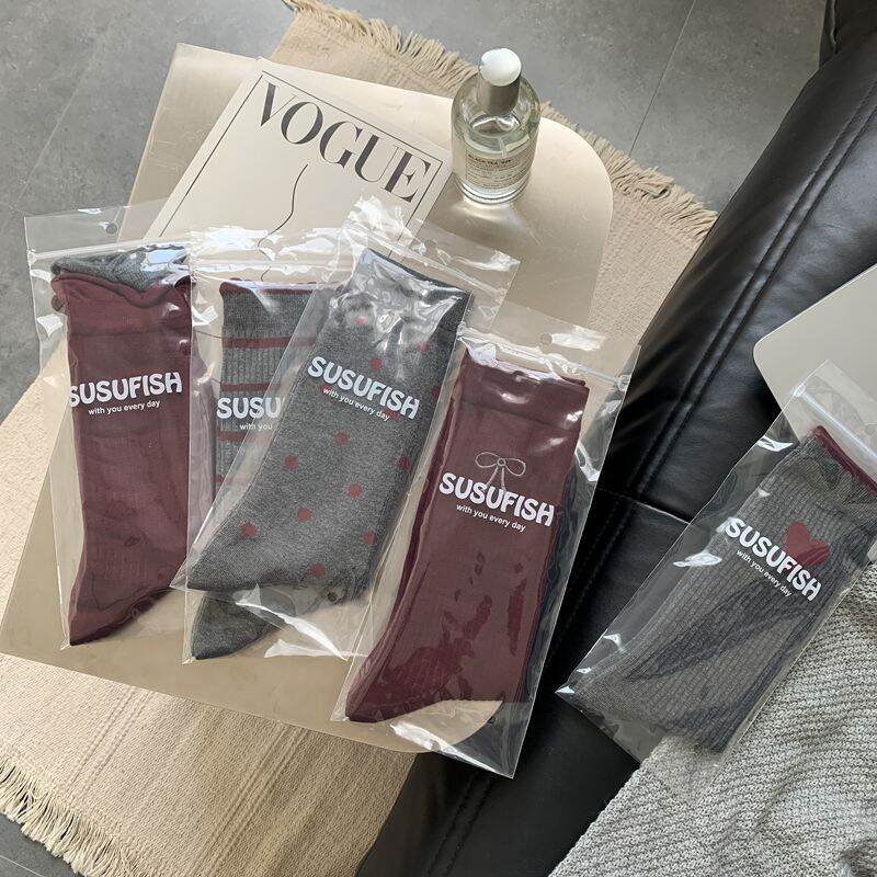 1 Pair Cut Red Heart Women's  Mid-Calf Socks Picture3