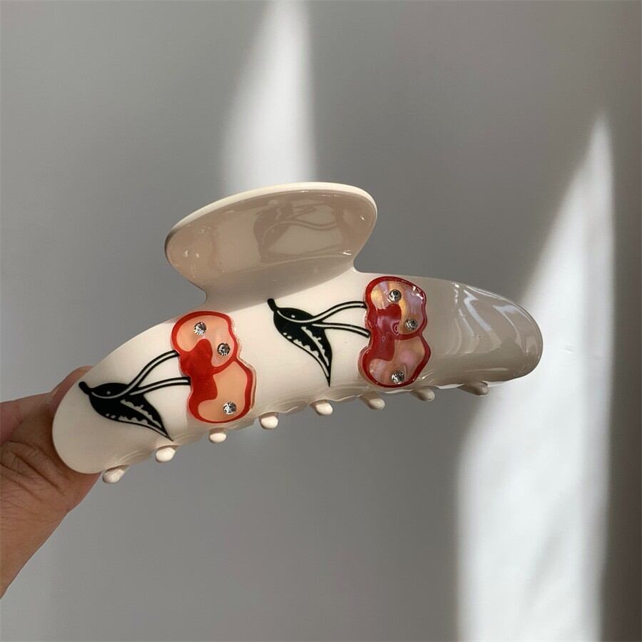 Serie Romantica, fermagli per capelli da donna in acetato Sweet Cherry Strawberry h5 