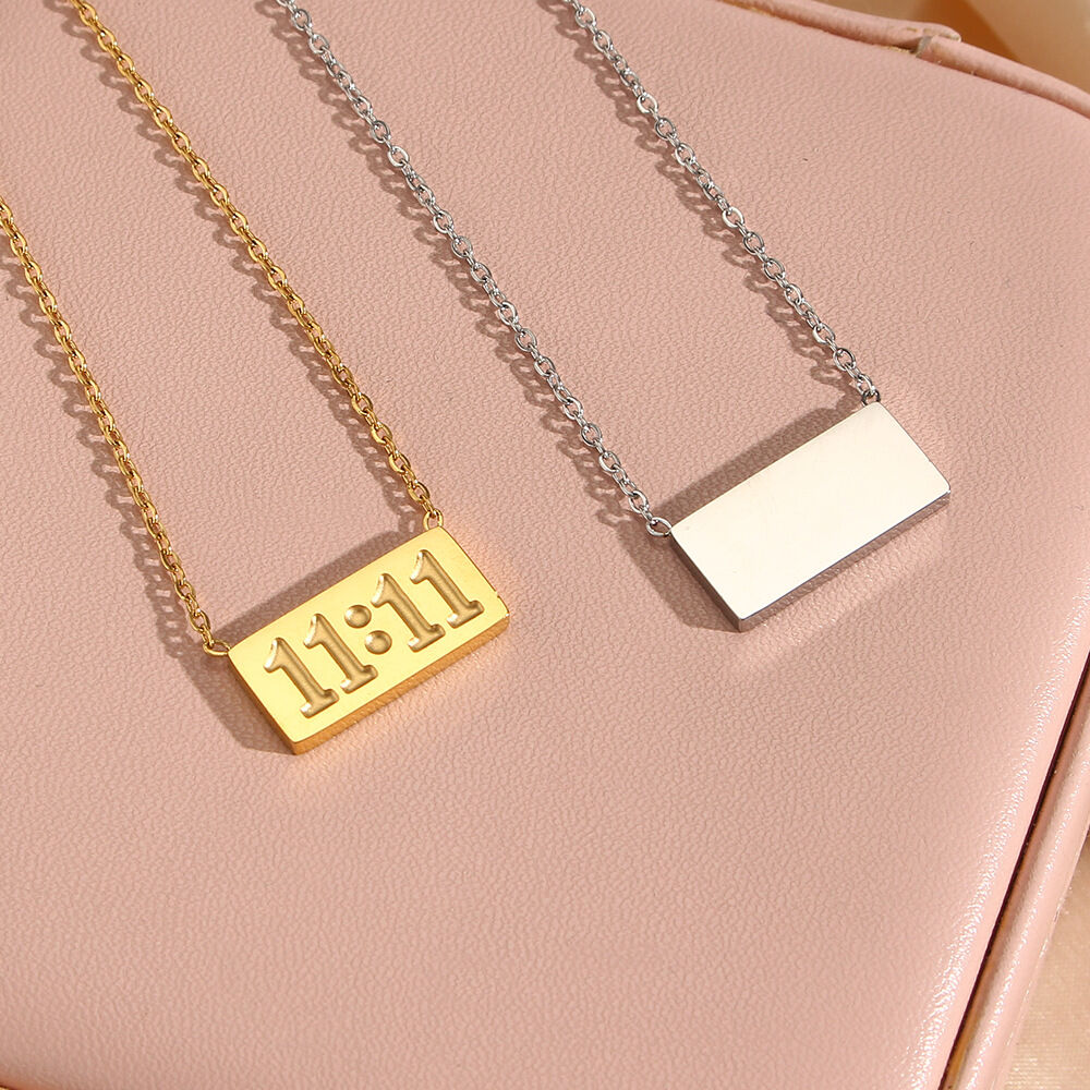 1 Piece Casual Number 11:11 Stainless Steel Waterproof Women's Pendant Necklaces h5Picture2