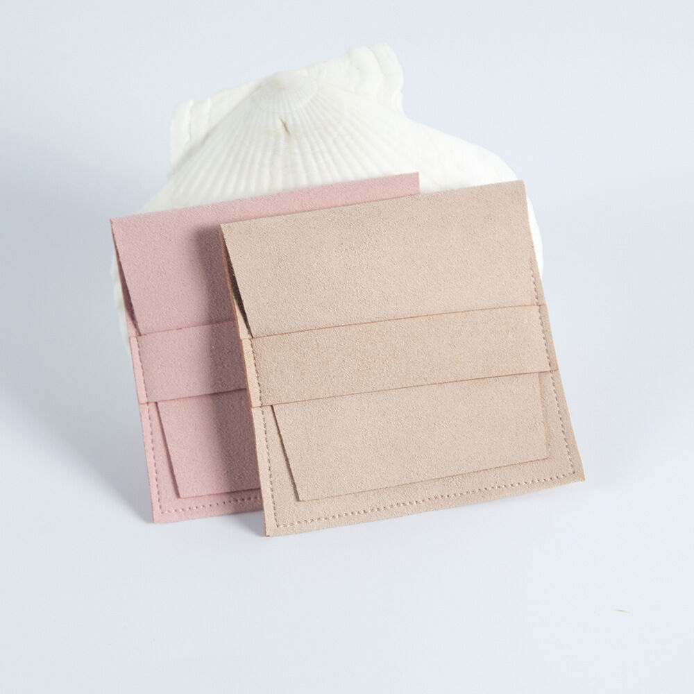 1 Piece Solid Color Suede Jewelry Bag h5 Picture4