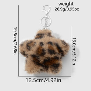 1 Piece Retro Leopard Print Flower Bag Charm h5 Picture2