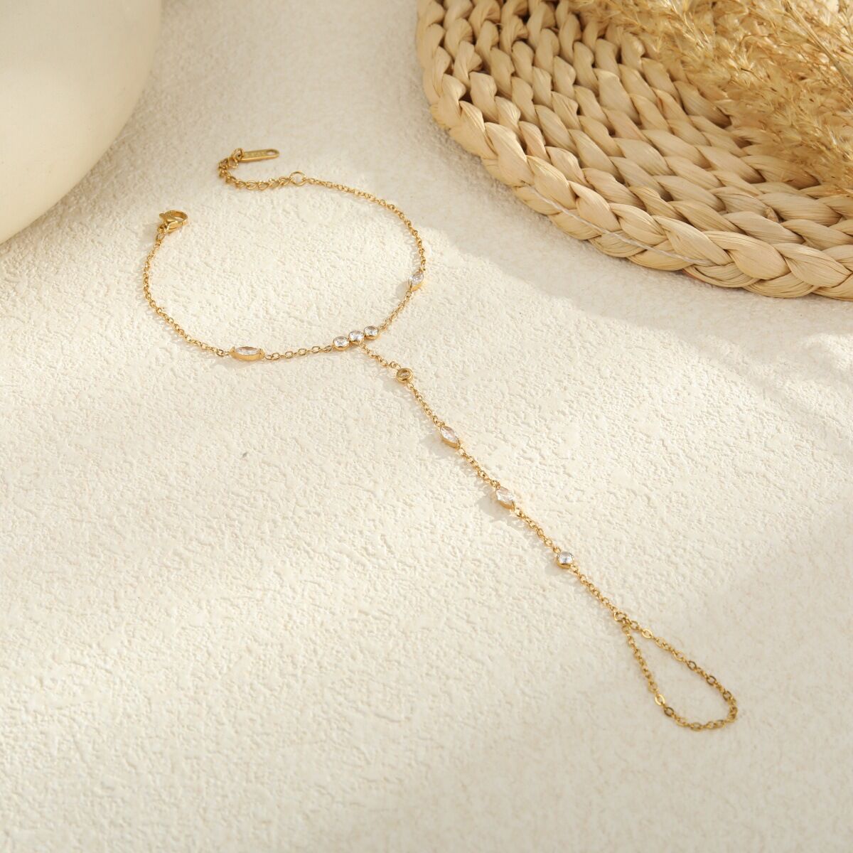 1 Piece  Vacation Heart Stainless Steel Waterproof  Gold Color  Women's Chain Bracelets h5 Picture4