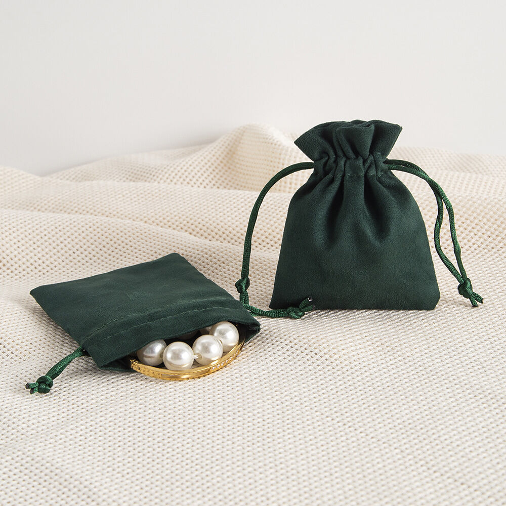1 Piece Suede Velvet Drawstring Jewelry Bag h5 Picture3