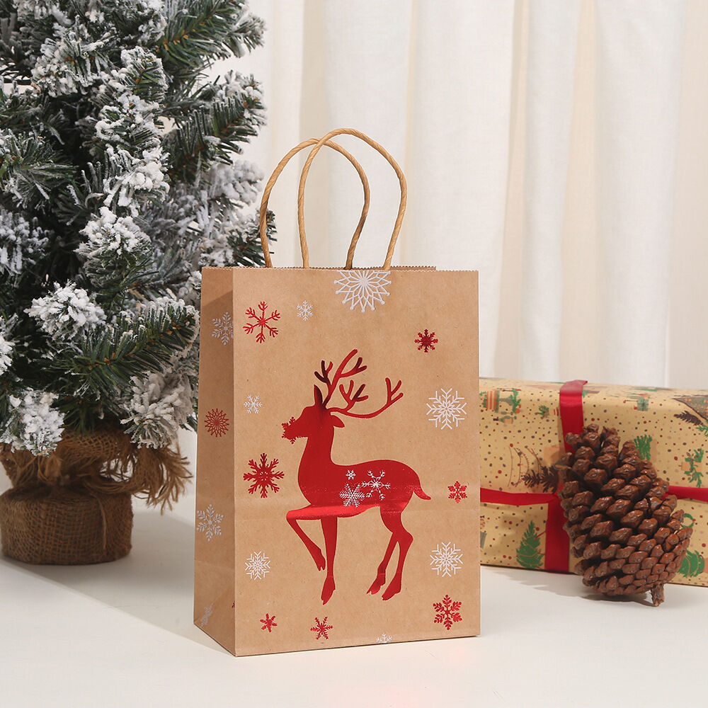 1 Piece Christmas Kraft Paper Party Packing Bag Picture2