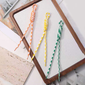 1 Adet Renkli Büküm Karışık Renkli Polyester Kristal Kadın Çanta Süsü h5 Resim3