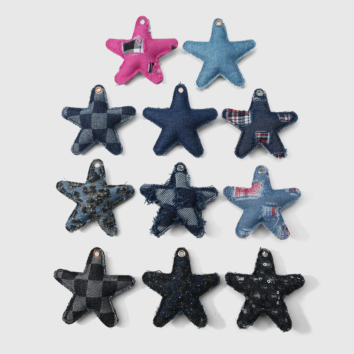 1 Piece Various Leopard Print Plaid Star Polyester Women's Bag Charms