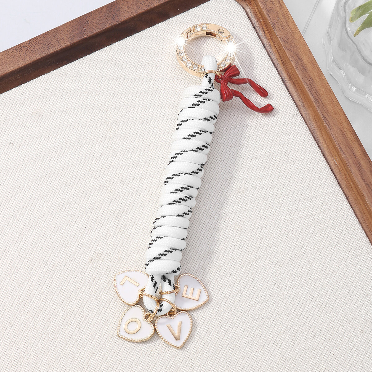 1 Piece Heart Bow Knot Alloy Bag Charm 2