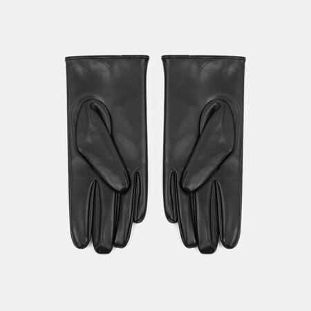 1 paar punkstijl effen gekleurde uitgeholde PU dameshandschoenen 2