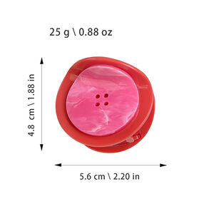 1 Piece Creative Buttons Sweet Fruit Acrylic Women's Hair Claws h5 Picture3