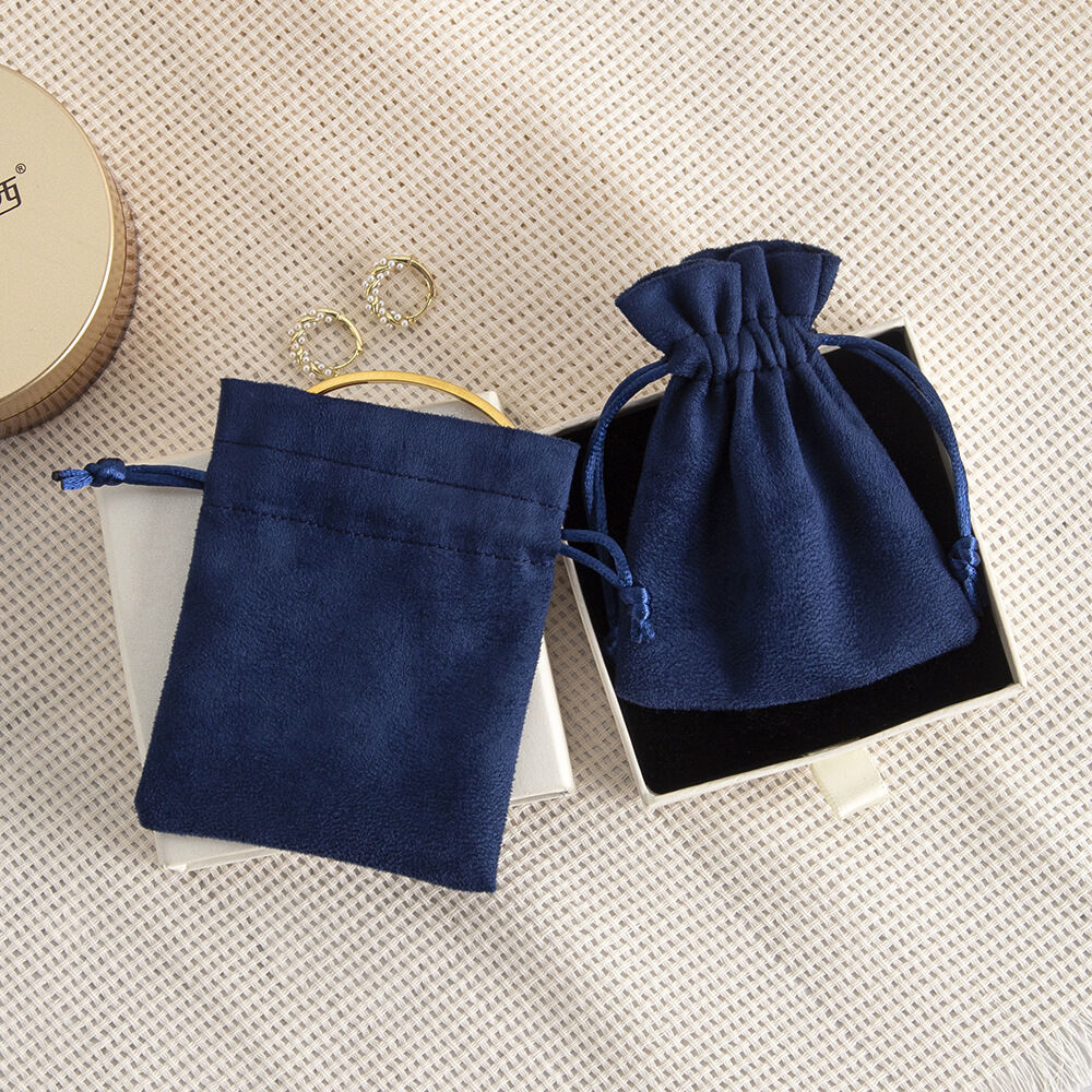 1 Piece Suede Velvet Drawstring Jewelry Bag h5Picture2