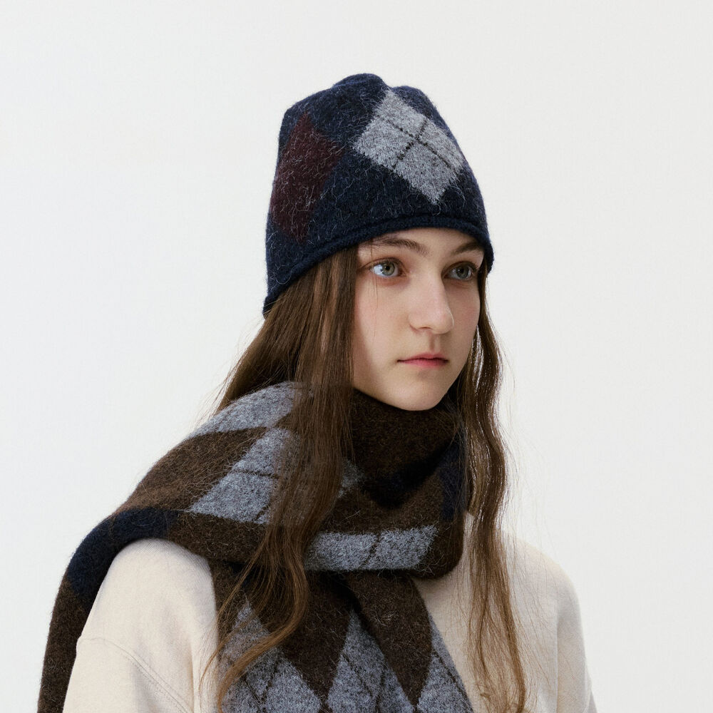 1 Piece Classic Argyle Wool Women's Knitted Hats h5Picture2