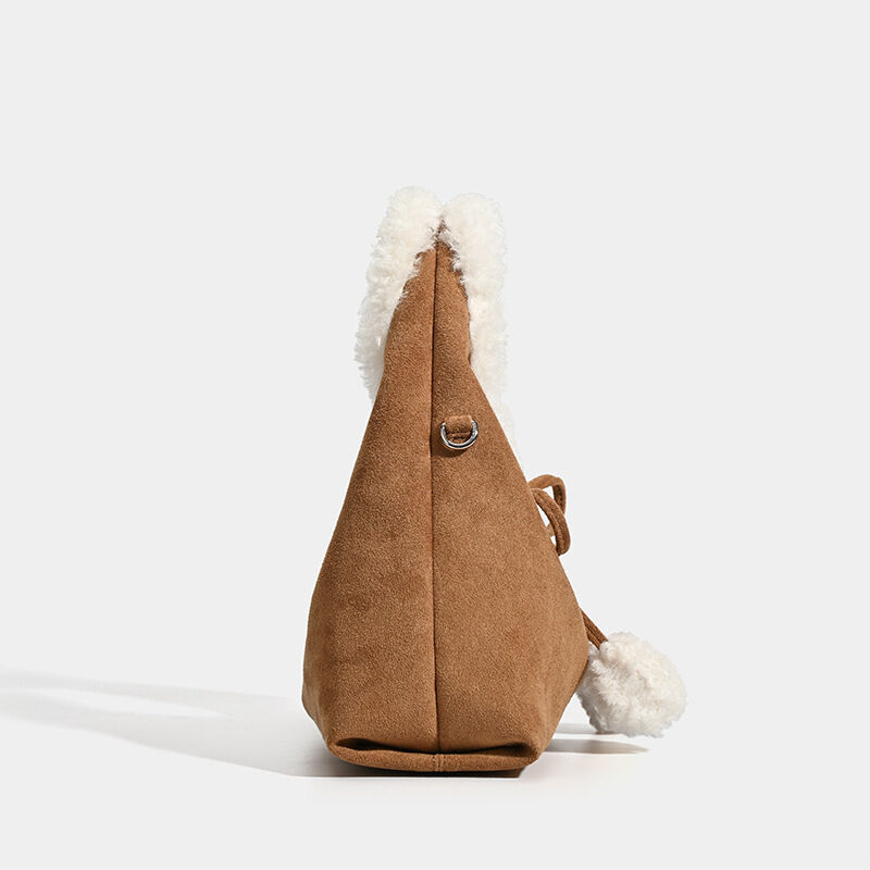 1 Piece Simple Series Cute Solid Color  Furry Women's Handbags h5 Picture2