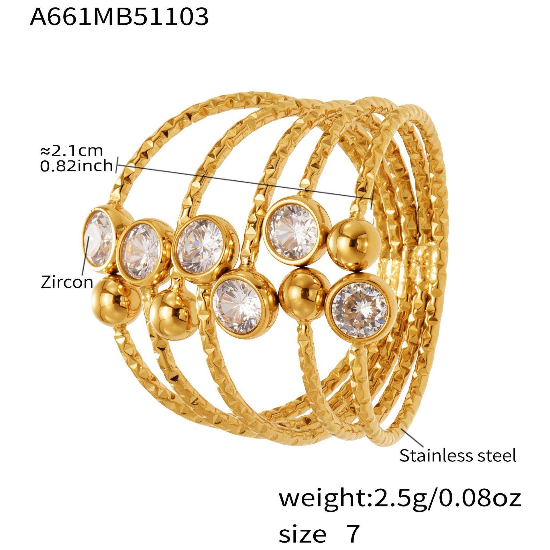 A661 - Gold Ring/No.7 Picture5