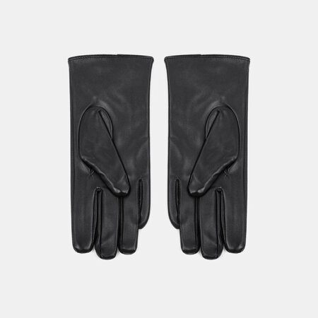 1 paar effen PU-handschoenen met strikknoop voor dames 2
