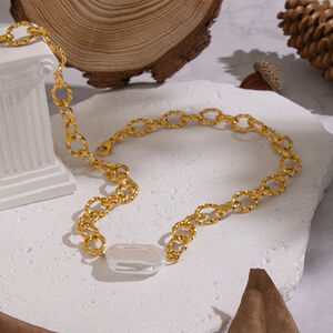 1 Piece Chain Stainless Steel Waterproof Gold Color Pearl Pendant Necklace h5 Picture4