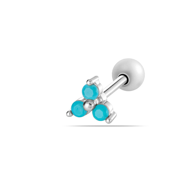 Orecchini da piercing da donna con pietra preziosa artificiale color rame e oro, 1 pezzo, con corona di luna graziosa h5 