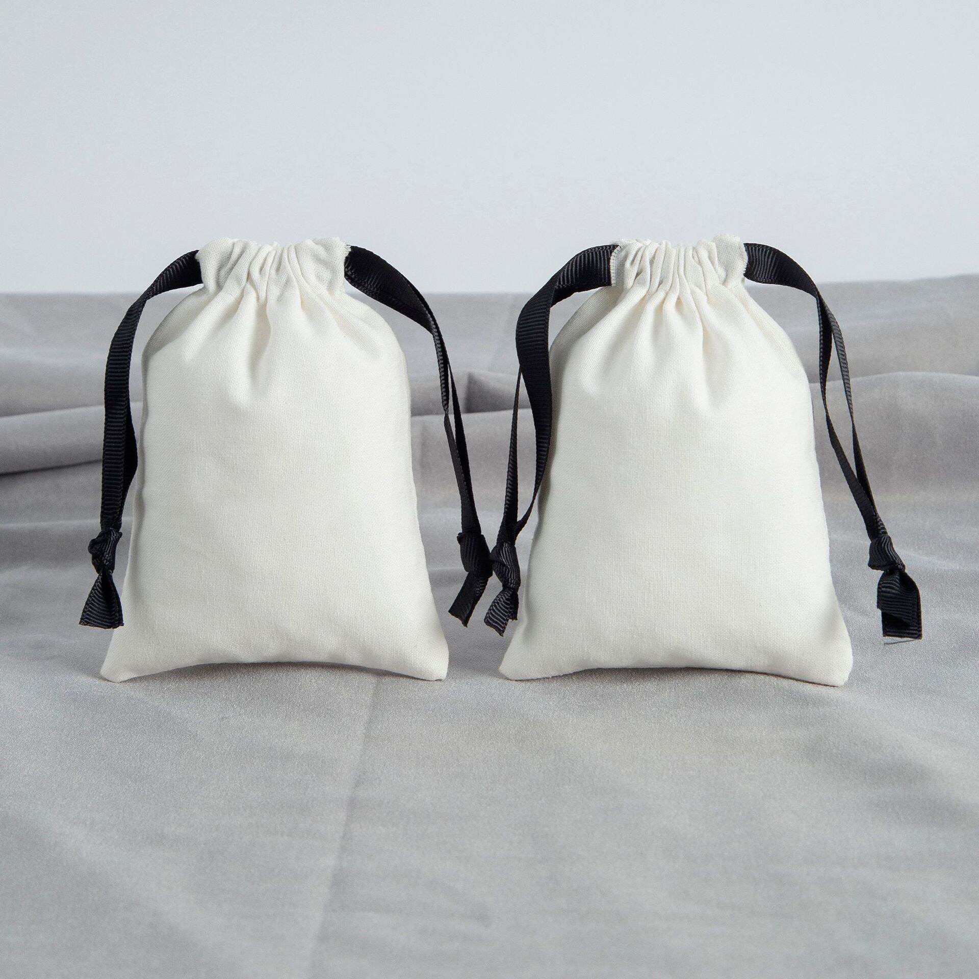 1 Piece Solid Color Cotton Jewelry Bag
