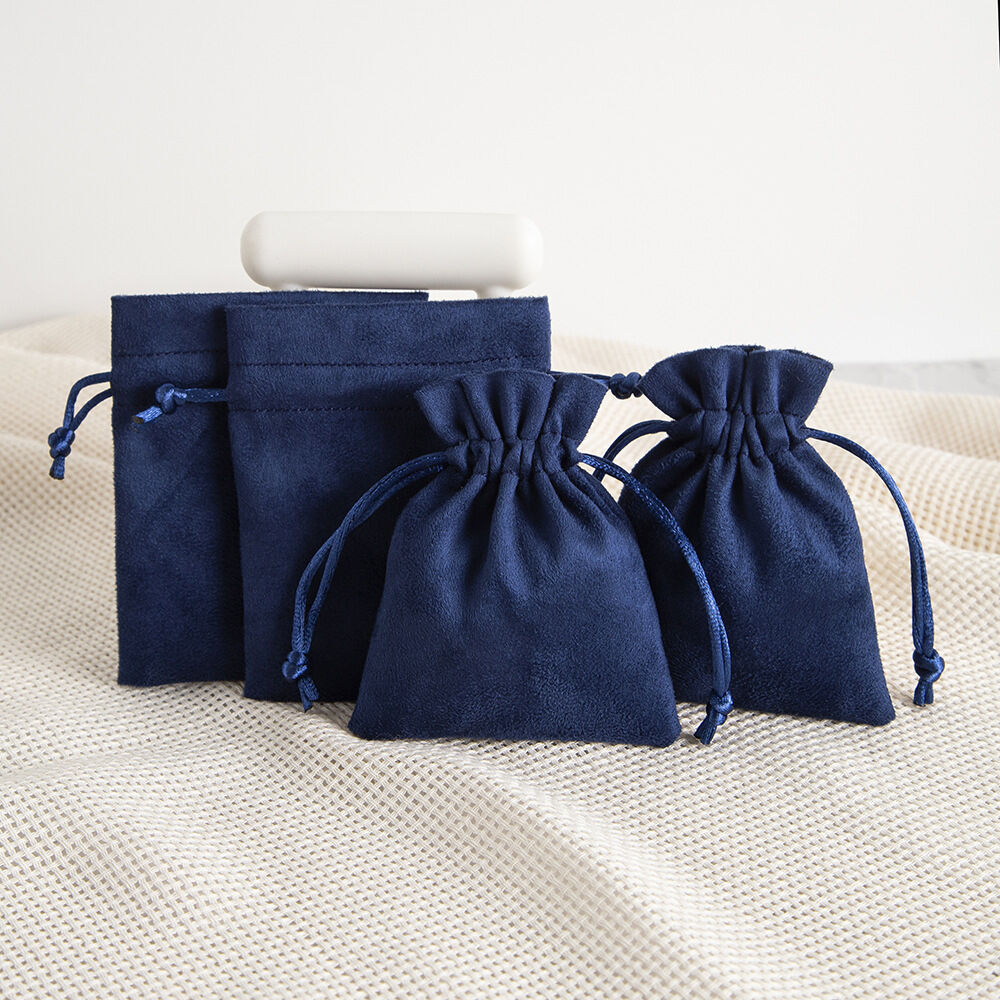 1 Piece Suede Velvet Drawstring Jewelry Bag h5Picture4