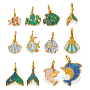 1 Piece Cute Oceanic Animal Stainless Steel Waterproof Gold Color DIY Pendant h5 Picture4