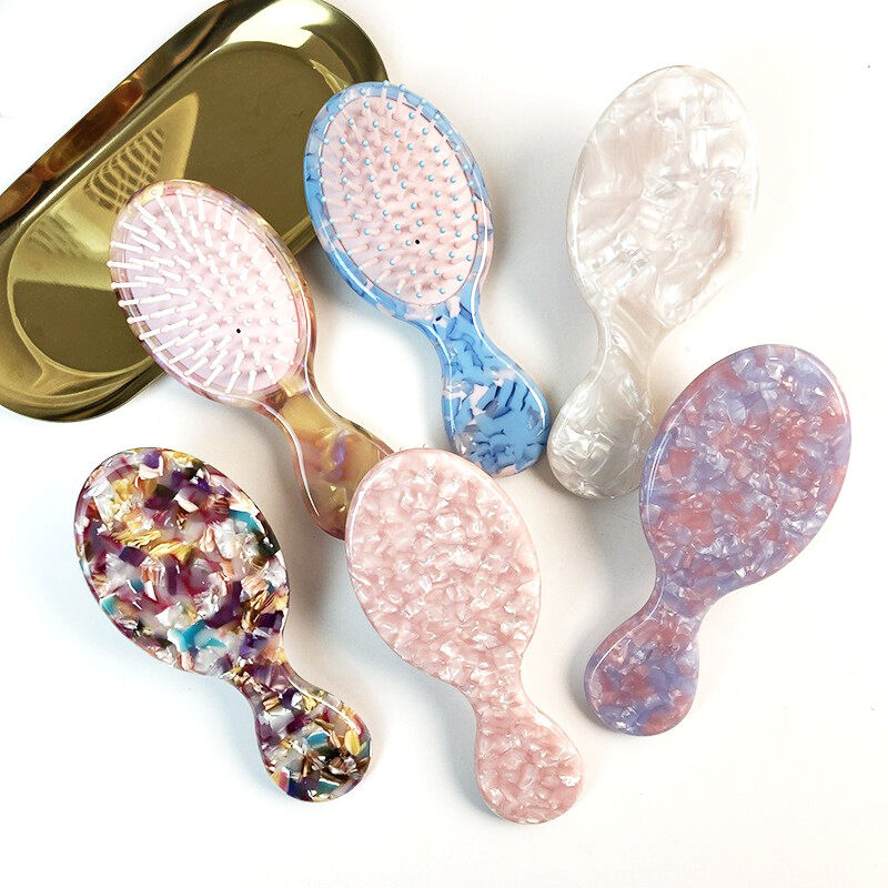 Brosse à cheveux coussin en acétate (1 pièce)