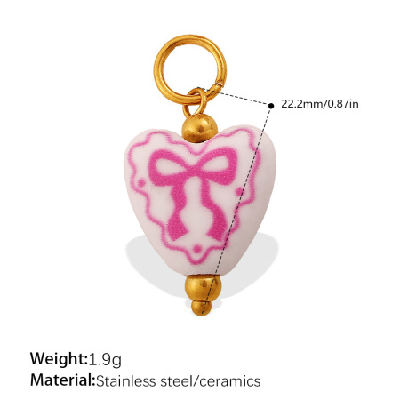 1 Piece Ceramic Fruit Shape DIY Pendant