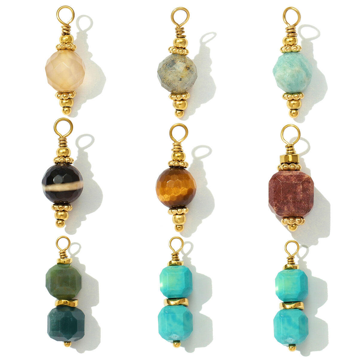 Classic Irregular Shape Natural Stones Gold Color Women's Pendants Picture6