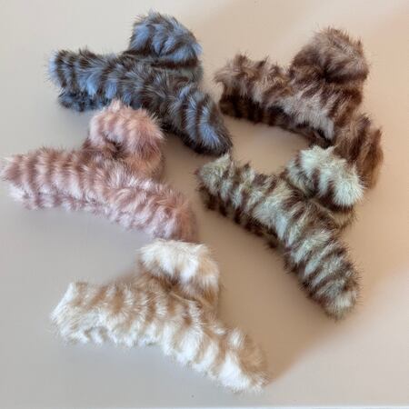 Luxurious Series Retro Animal Print Polyester Women's Hair Claws 2
