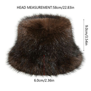 1 Piece Retro Gradient Color Plush Fisherman's Hat h5 Picture5