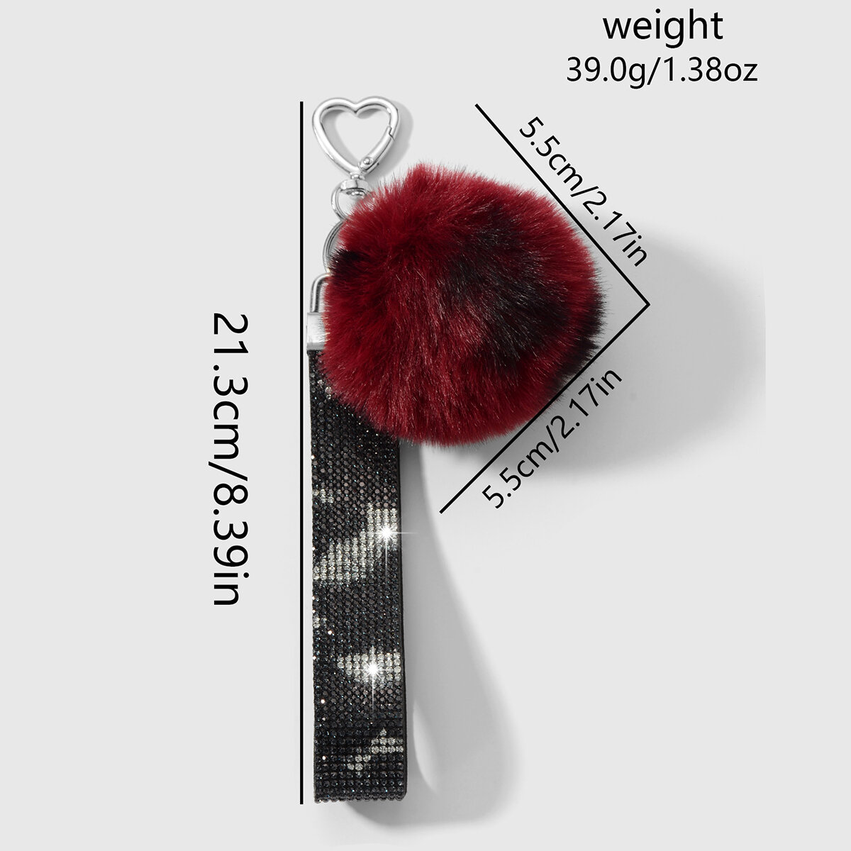 1 Piece Retro Leopard Plush Ball Bag Charm Picture2