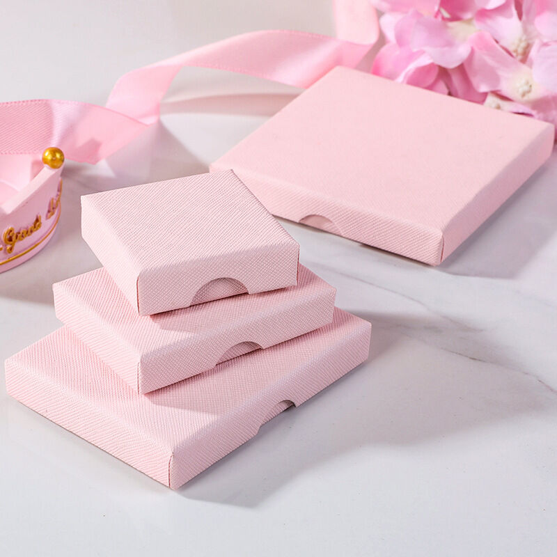 1 Piece Solid Color Paper Jewelry Box h5 