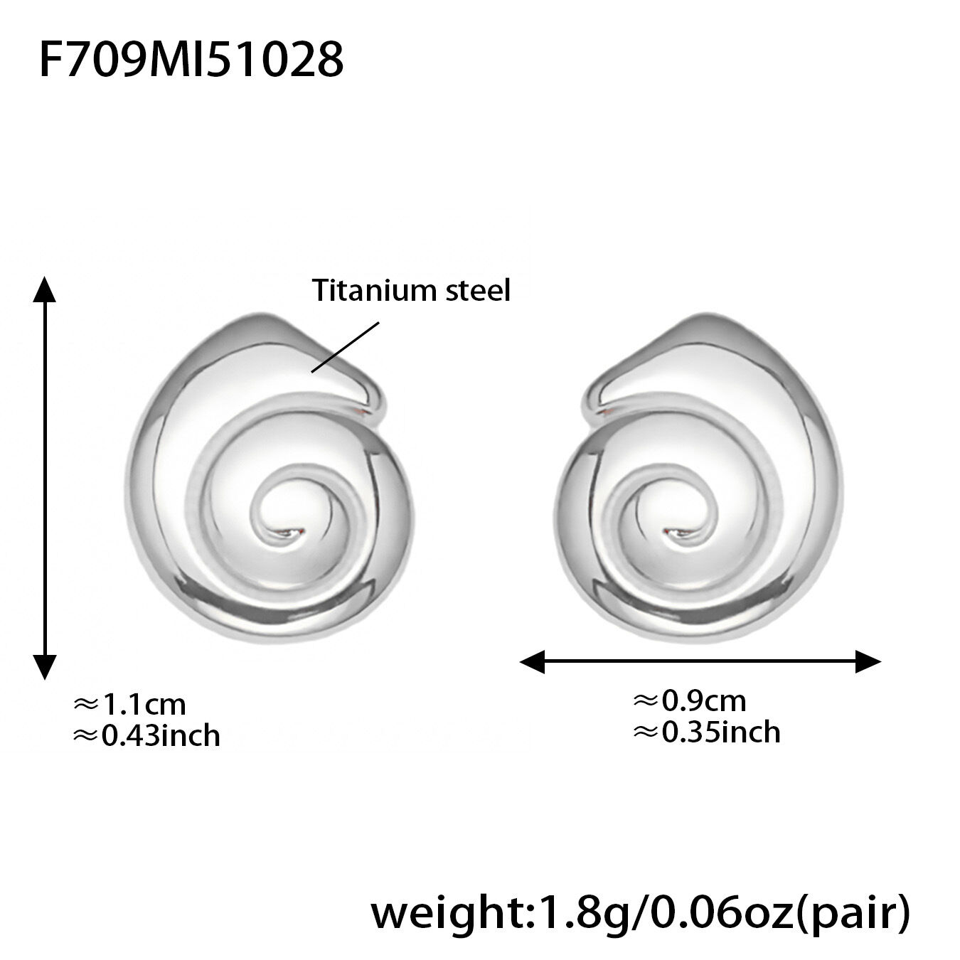 F709 - Steel Earrings Picture2