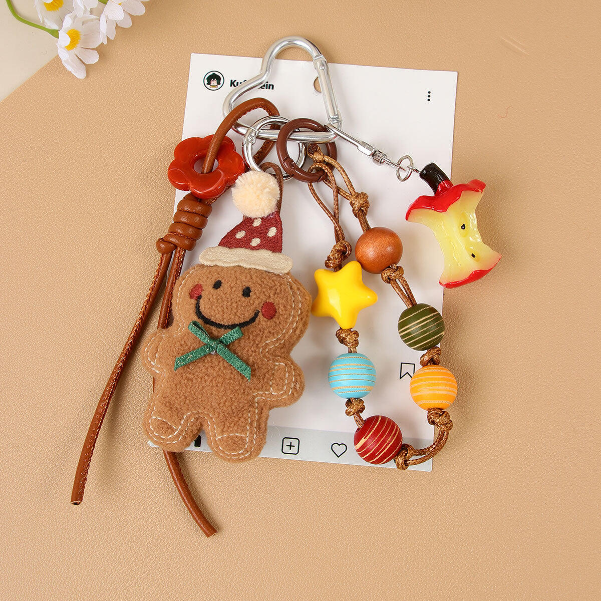 1 Piece Romantic Cute  Cherries  Christmas  Women's Bag charms h5 Picture5