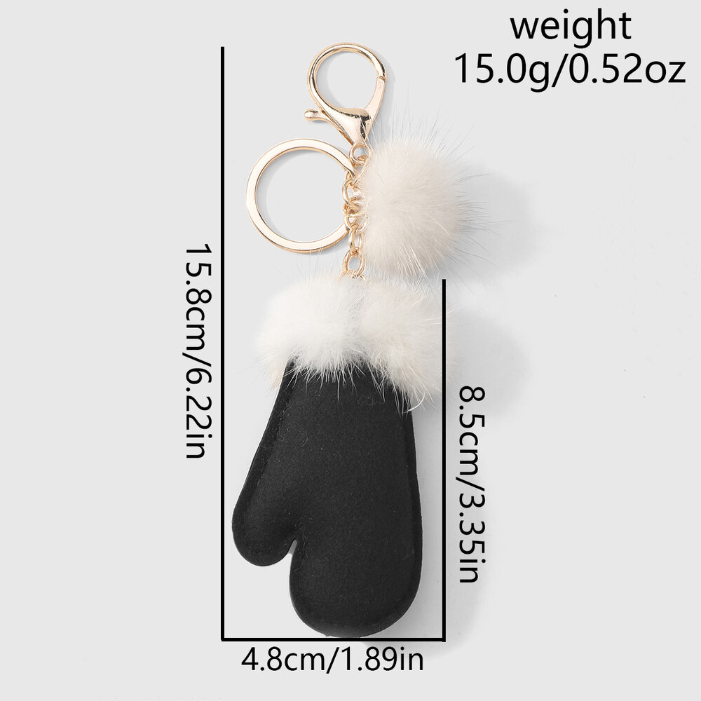 1 Piece Mini Plush Gloves Keychain Picture2