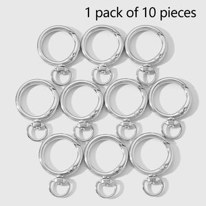 1 Set Simple Silver Color Circle Alloy Women's Bag Charms h5