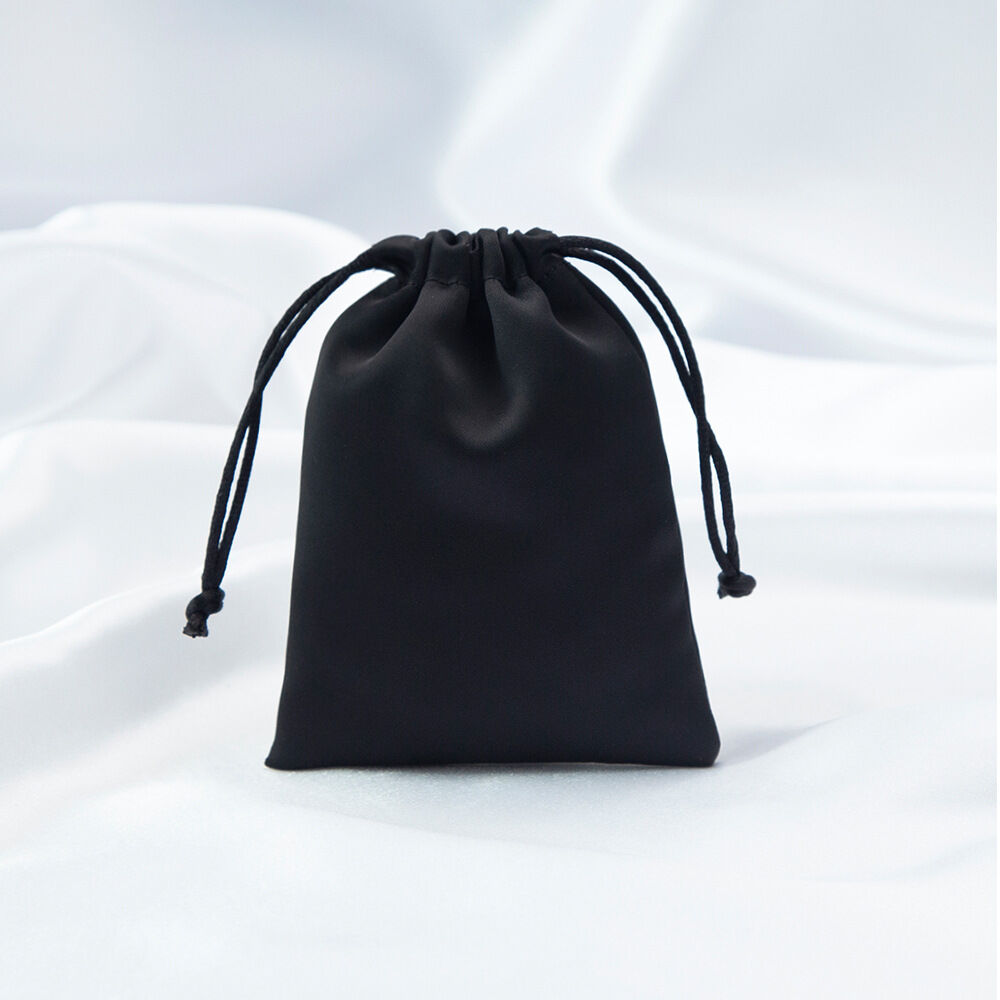 1 Piece Solid Color Satin Fabric Drawstring Jewelry Bag