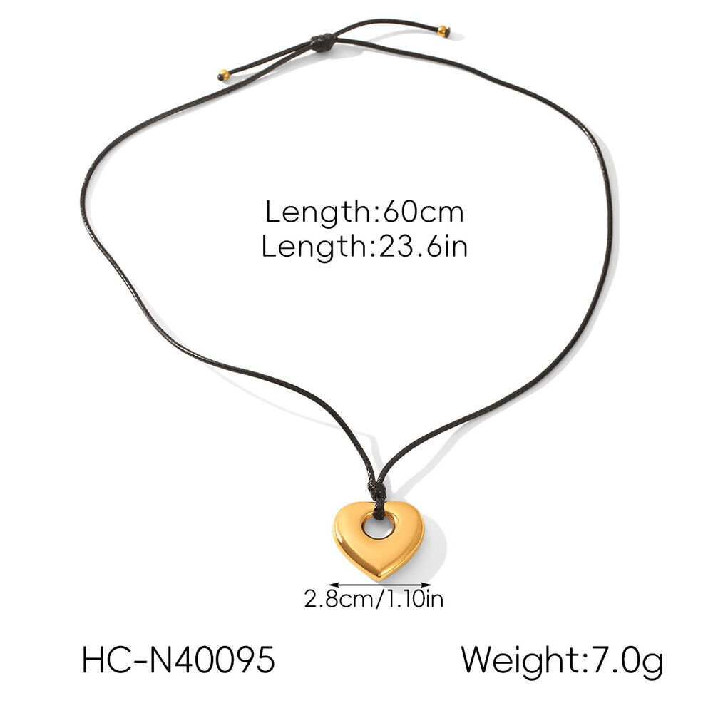 1 Piece Stainless Steel Waterproof Gold Color Pendant Rope Necklace h5Picture2