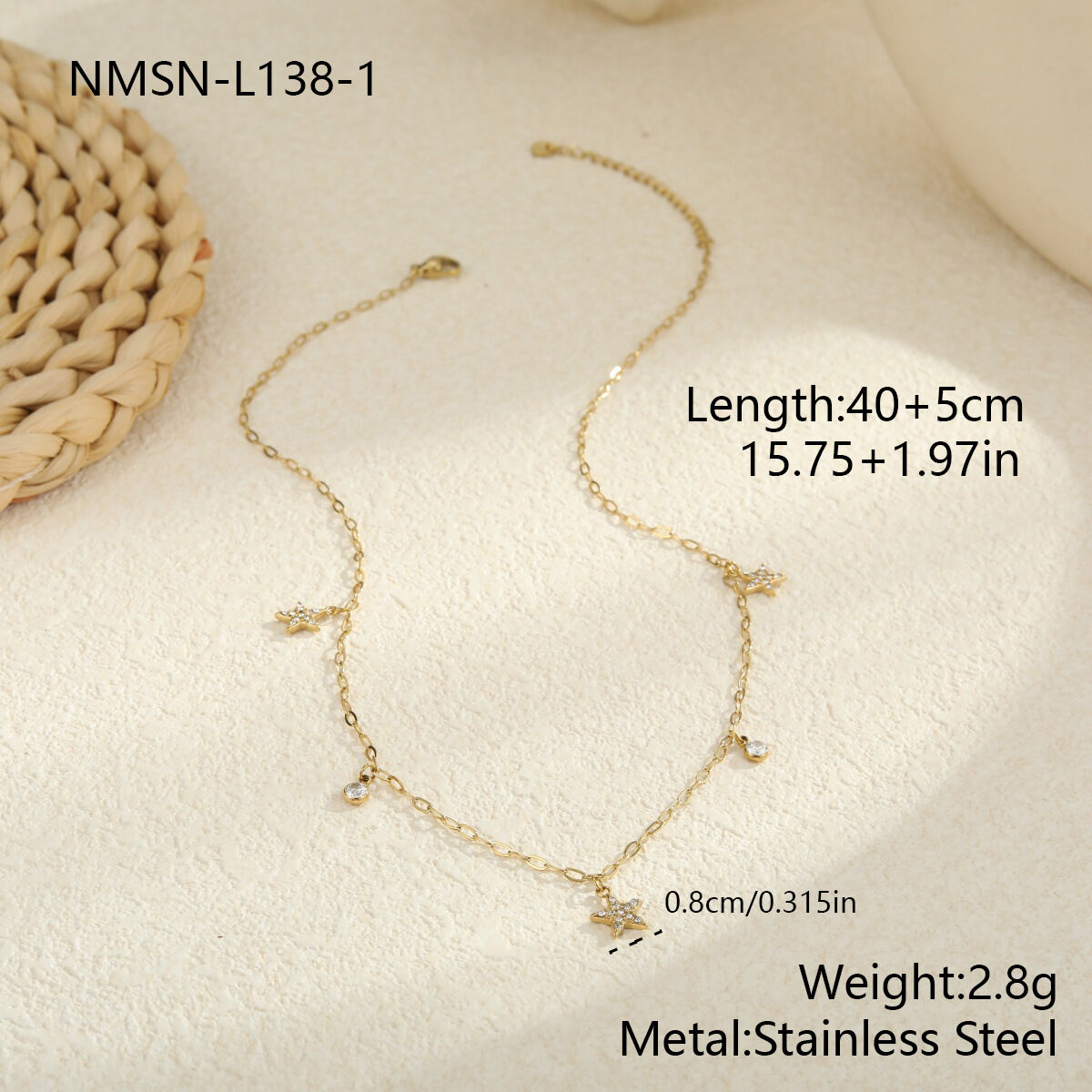 Nmsn-L138-1 Star-Shaped Necklace