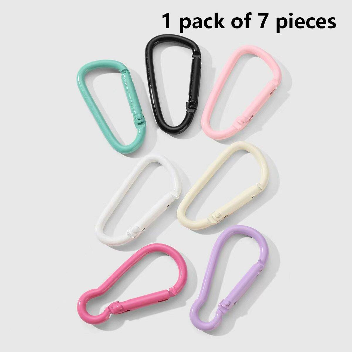 7-Piece Multi-Color D-Shaped Gourd-Shaped Carabiner Set Picture2