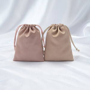 1 Piece Solid Color Satin Fabric Drawstring Jewelry Bag h5 Picture3