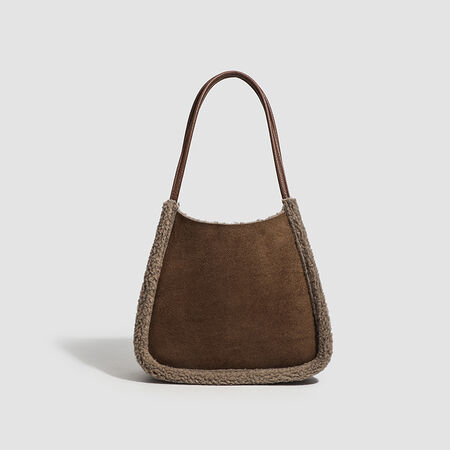 1 Piece Simple Casual Solid Color Furry Women's Tote Bags 2