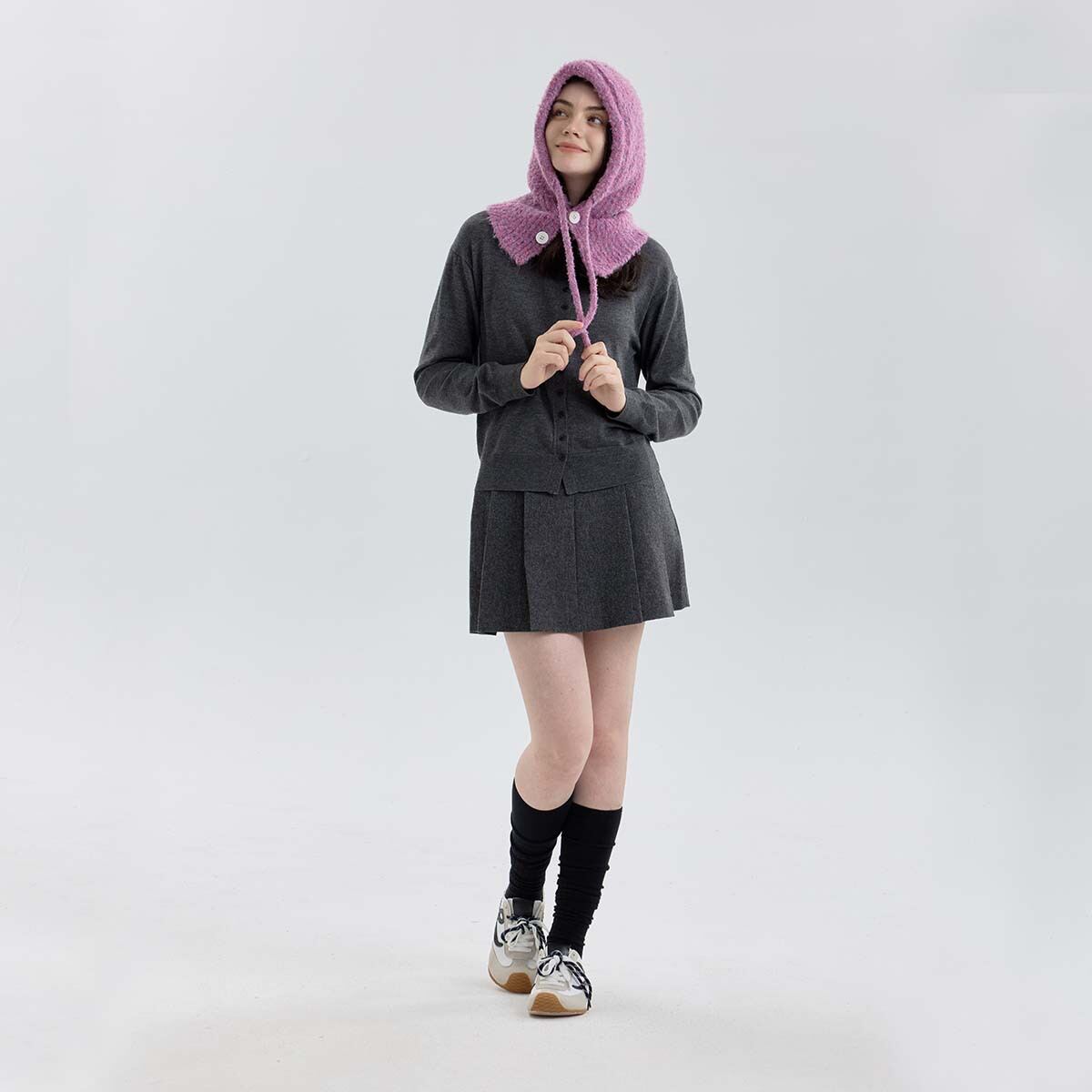 1 Piece Simple Series Casual Button Matching Wool Women's Hats h5 Picture3