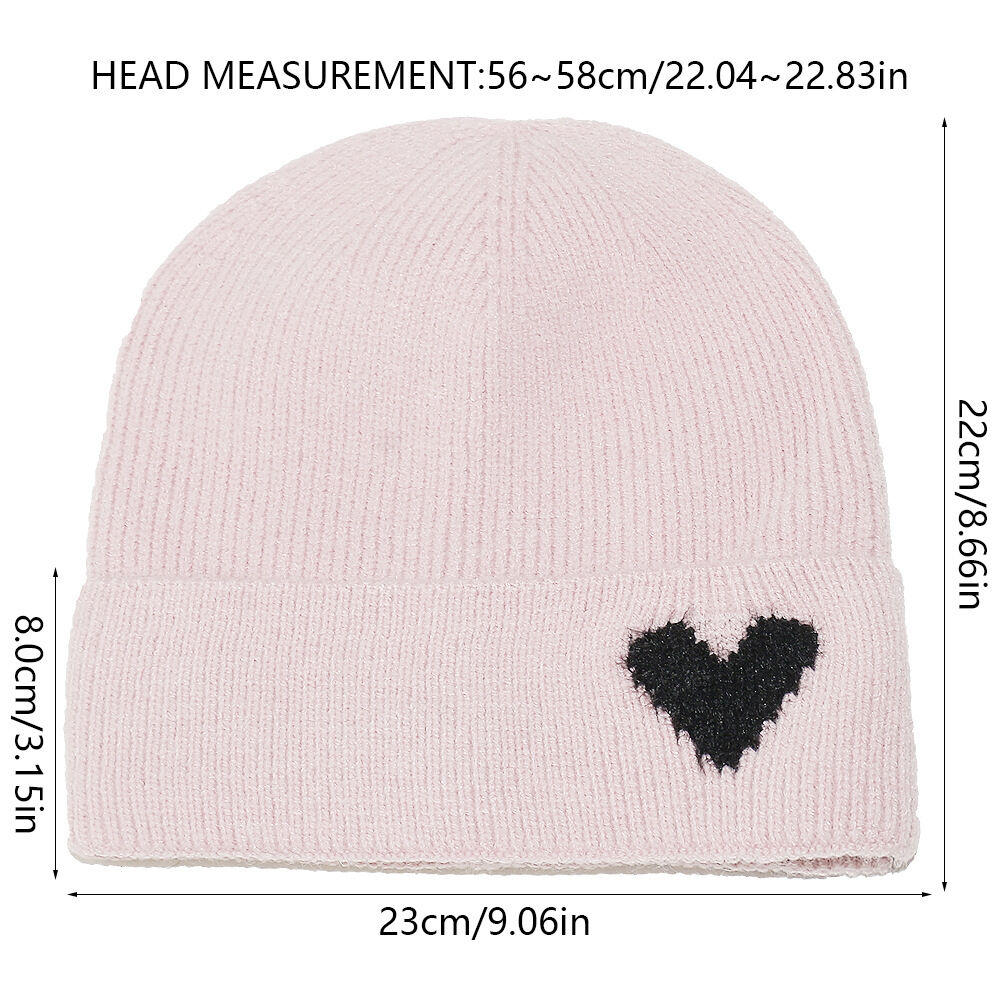 1 Piece Heart Knitted Hat Picture5