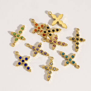 1 Piece Simple Series DIY Cross Stainless Steel Waterproof Women's Pendants h5 Picture2