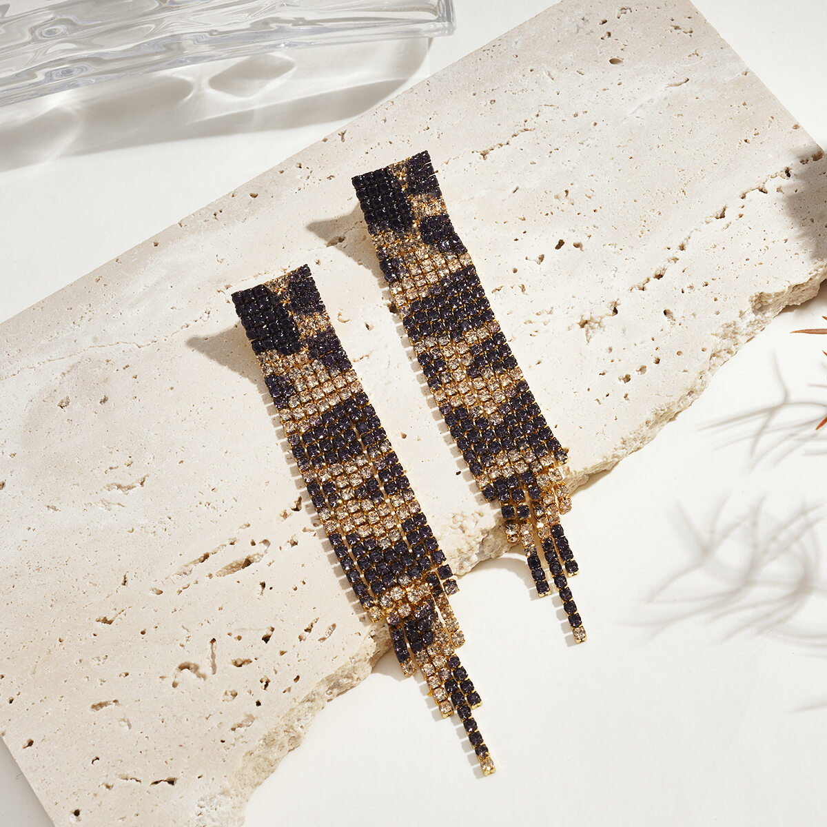 Lussuosi set di gioielli da donna con nappe e stampa leopardata h5 Immagine5