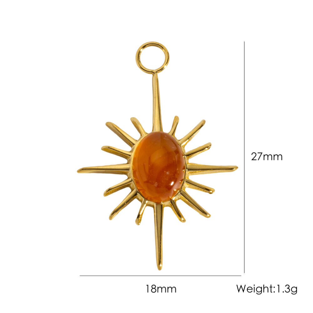 1 Piece Simple Series DIY Circle Stainless Steel Waterproof Women's Pendants
